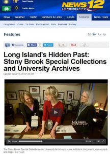 News 12 Long Island's Hidden Past, January 2016.