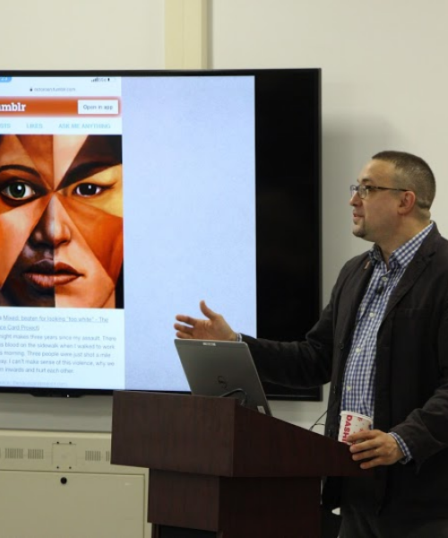 Dr. Zebulon Miletsky speaking at podium